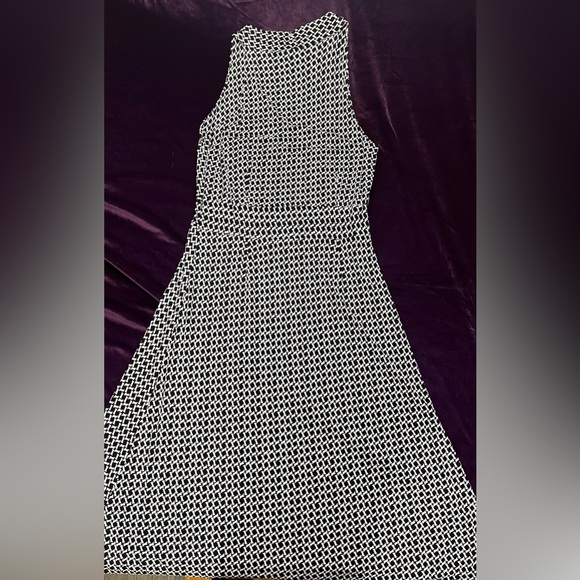 Ann Taylor maxi dress black and white size 12 - Picture 2 of 5